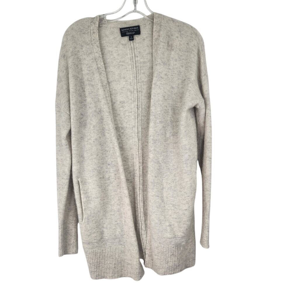 Banana Republic Filpucci Fine Italian Yarn Wool Alpaca Long Cardigan Sz Small